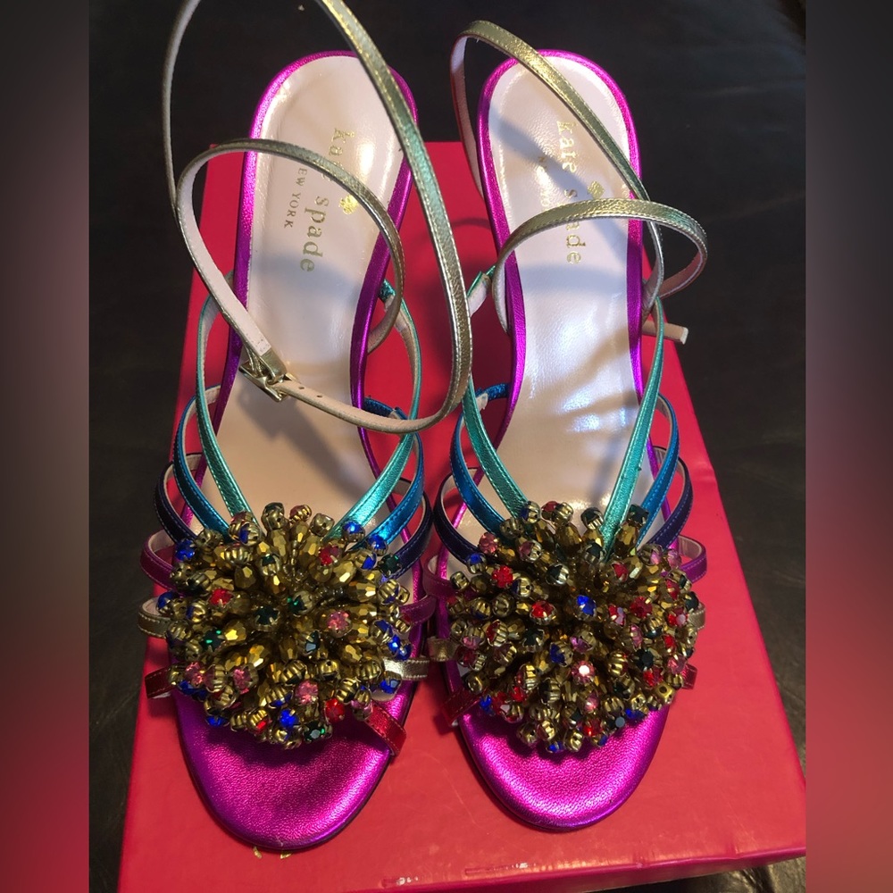 Kate spade fuschia metallic Napa